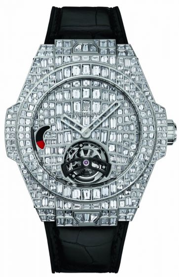 Best Cheap HUBLOT BIG BANG TOURBILLON CROCO HIGH JEWELLERY watch 405.WX.9204.LR.9904